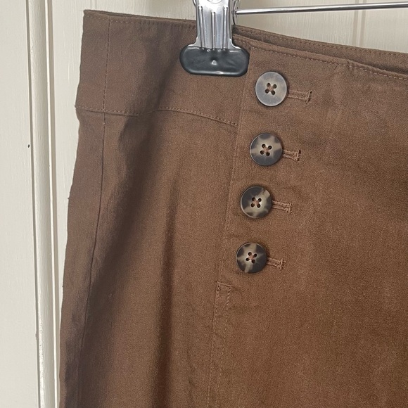 J Jill Linen Wide Leg Crop Sailor Pants Size 16 Stretch Summer Office - Picture 4 of 11